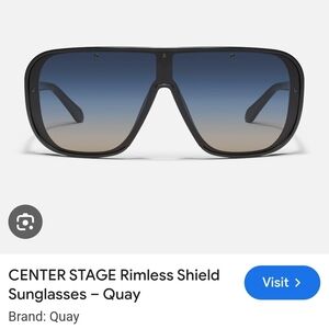 *Sold Out On Website!*Quay Rimless Shield Sunglasses